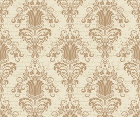 Decorative damask seamless pattern vector material 08