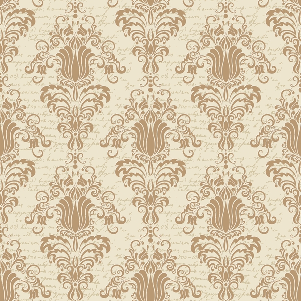 Decorative damask seamless pattern vector material 08