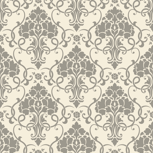 Decorative damask seamless pattern vector material 09