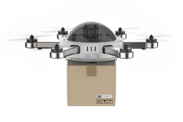 Delivery drones flying Stock Photo 03