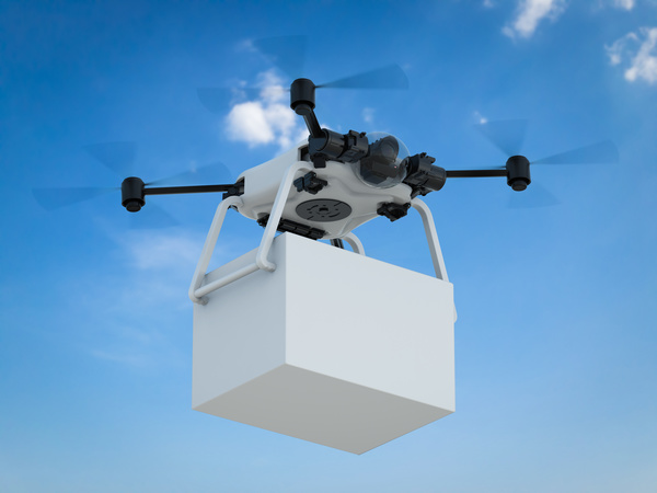 Delivery drones flying Stock Photo 05
