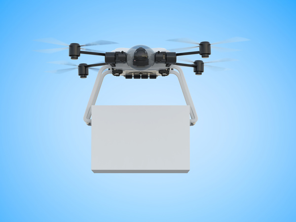 Delivery drones flying Stock Photo 06