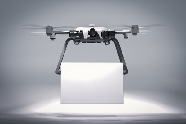 Delivery drones flying Stock Photo 11
