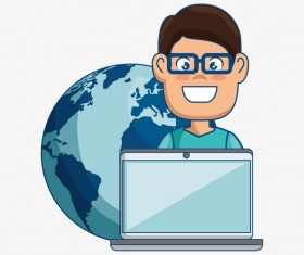 Digital marketing flat business template vector 03