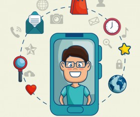 Digital marketing flat business template vector 11