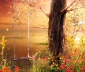Dream sunset swing HD picture