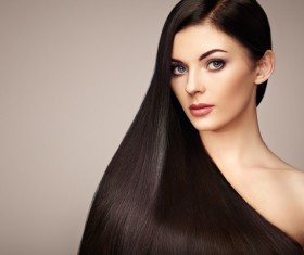 Elegant woman with long hair Stock Photo