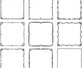 Exquisite frames vector set 02