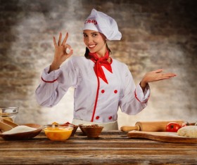 Female chef Stock Photo 01