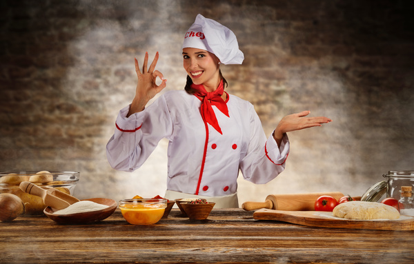 Female chef Stock Photo 01