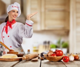 Female chef Stock Photo 03