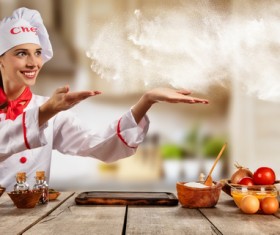 Female chef Stock Photo 04