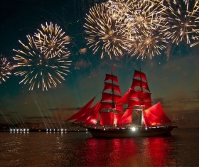 Festive night beautiful fireworks HD picture 05