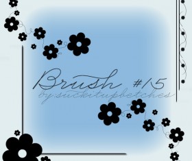 Floral angle decor Photoshop Brushes