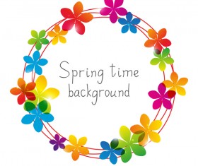 Floral circles for Your design vector