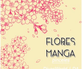 Flower manga photoshop brushes