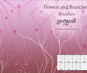 Flowers and Branches photoshop brushes set