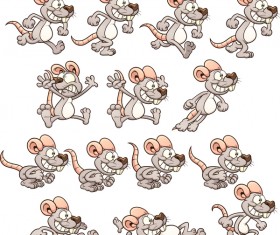 Funny cartoon mouse illustration vector