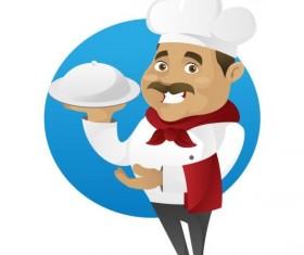 Funny chef cooking sign vector design 08