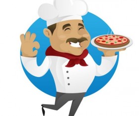 Funny chef cooking sign vector design 11