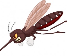 Funny mosquito cartoon vector material 07 free download