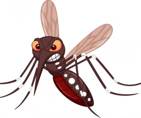 Funny Mosquito Cartoon Vector Material 07 Free Download