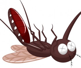 Funny mosquito cartoon vector material 10