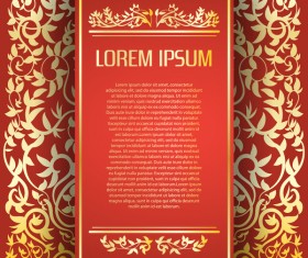 Golden with red VIP background vector 02