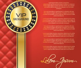 Golden with red VIP background vector 03