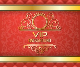 Golden with red VIP background vector 05