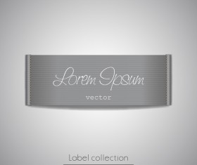 Gray fabric tag vector material