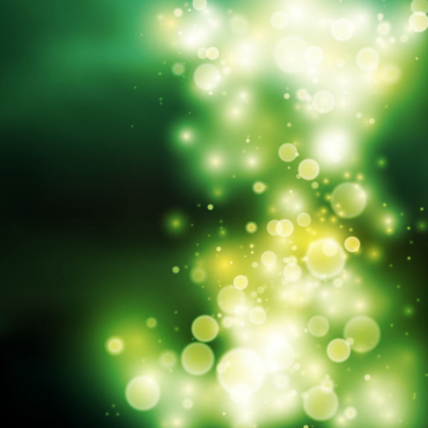 Green halation with bokeh background vector 02