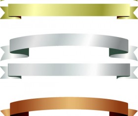 Green with brown and gray ribbon vectors