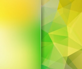 Green with yellow polygon background vector 02