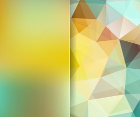 Green with yellow polygon background vector 03