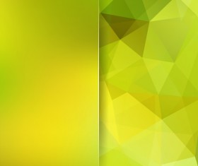 Green with yellow polygon background vector 04