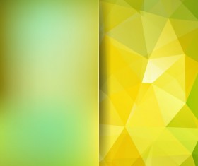 Green with yellow polygon background vector 05