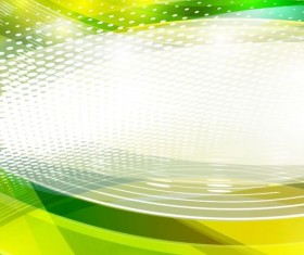Green yellow abstract wavy background vector