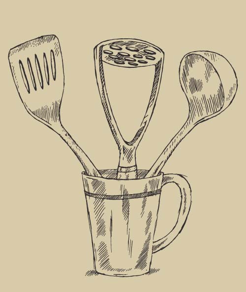 424,200+ Kitchen Utensils Drawing Stock Photos, Pictures & Royalty-Free  Images - iStock