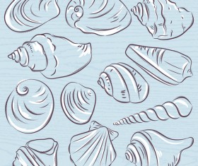 Hand drawn sea elements vector 03