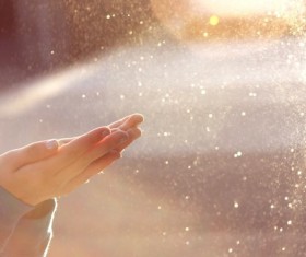 Hand under the sun Stock Photo