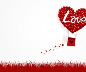 Happy Valentines Day Greeting card with origami vector 07