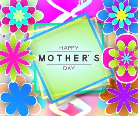 Happy mother day flower cards vectors set 09