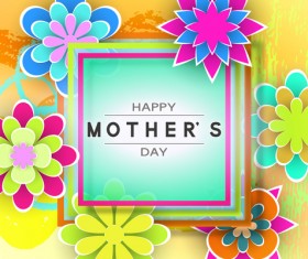 Happy mother day flower cards vectors set 11
