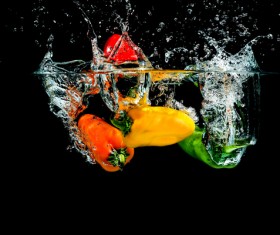 High Speed Lens Vegetable Splash Water HD picture 10