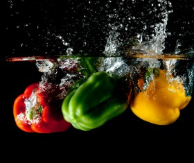 High Speed Lens Vegetable Splash Water HD picture 13