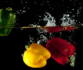 High Speed Lens Vegetable Splash Water HD picture 14