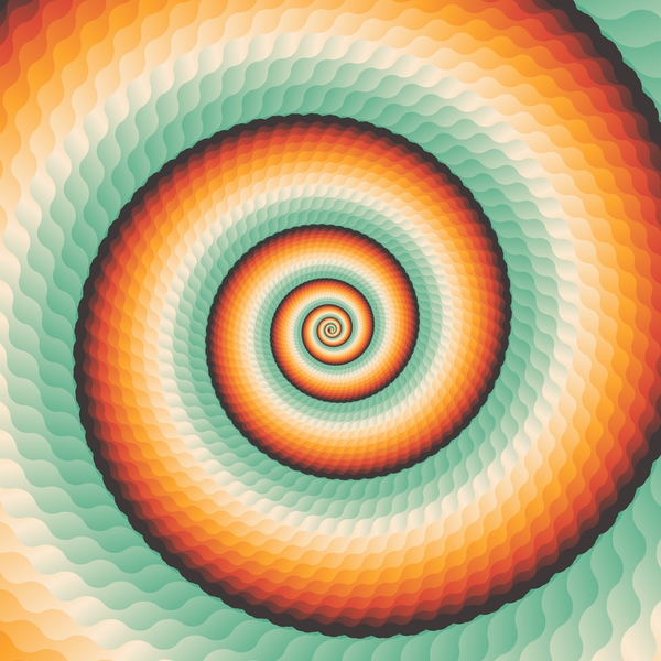 Infinity spiral abstract paper background vector 01