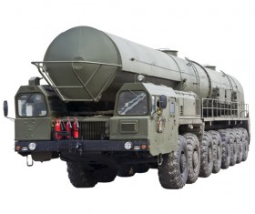 Intercontinental missile car Stock Photo