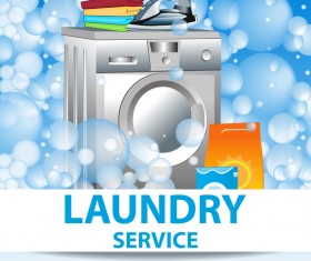 Laundry service poster vector